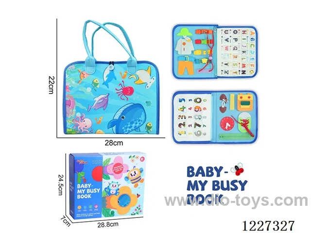 Montessori Early Learning for Kids -3-page Sea World with Velcro