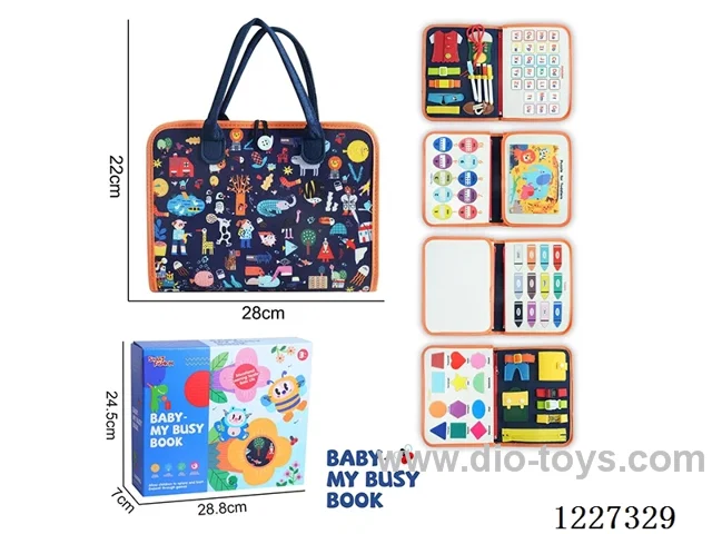 Montessori Early Learning for Kids -5-page Busy Board