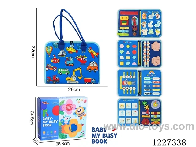Montessori Early Learning for Kids -5-page Automobile Model Busy Book