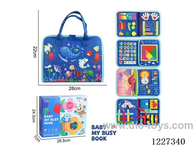 Montessori Early Learning for Kids -5-page Ocean Busy Board