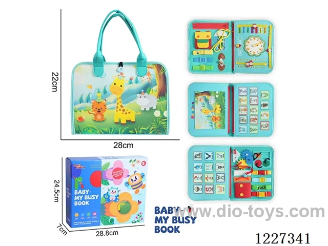 Montessori Early Learning for Kids -4-page Zoo Busy Board