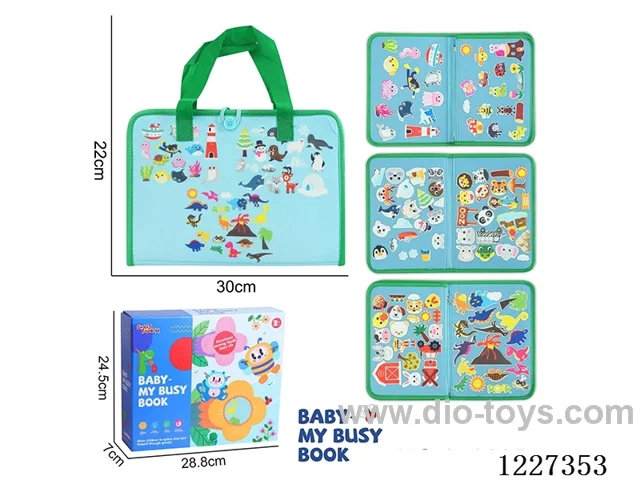 Montessori Early Learning for Kids -Busy Board Animal Tote