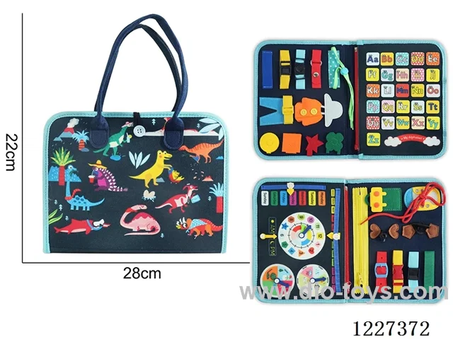 Montessori Early Learning for Kids -3 Page Dinosaur World with Velcro
