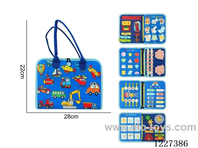 Montessori Early Learning for Kids -5-page Automotive Model Busy Board