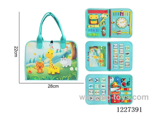 Montessori Early Learning for Kids -4-page Zoo Busy Board