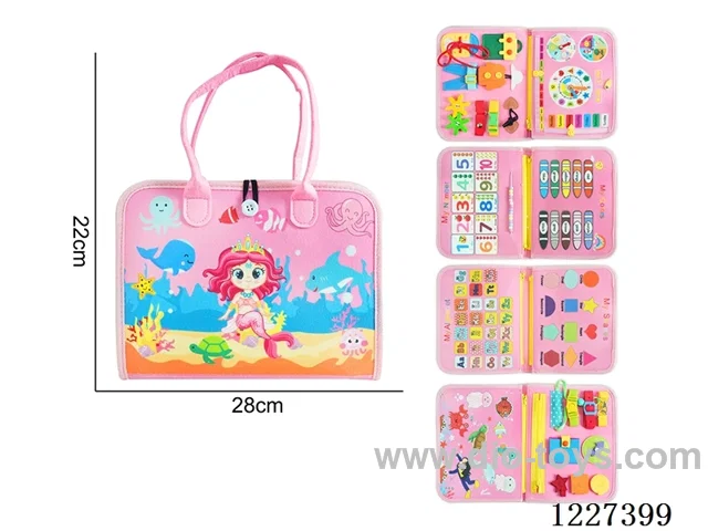 Montessori Early Learning for Kids -5-page Beauty Page Busy Board