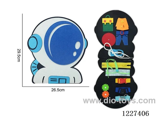 Montessori Early Learning for Kids -Single-Page Spaceship Felt Board