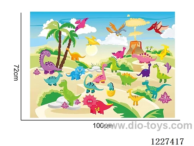Montessori Early Learning for Kids -Learning Fleece Wall Hanging - Dinosaurs