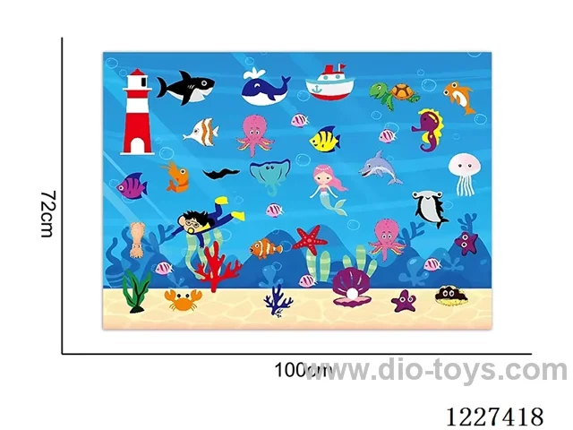 Montessori Early Learning for Kids -Learning Fleece Wall Hanging - Oceans
