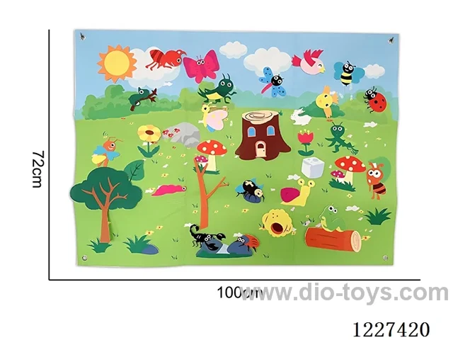 Montessori Early Learning for Kids -Learning Fleece Wall Hanging - Insects