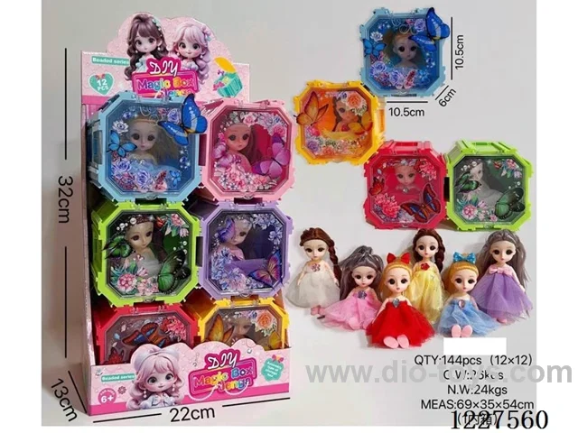 doll set 12PCS 6 colors mixed