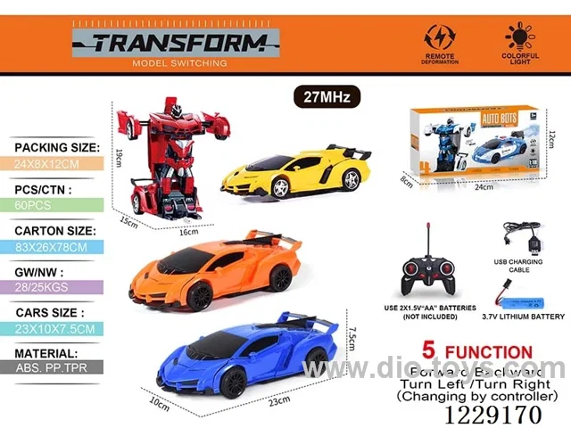 1:18 5ch rc car with light included battery）