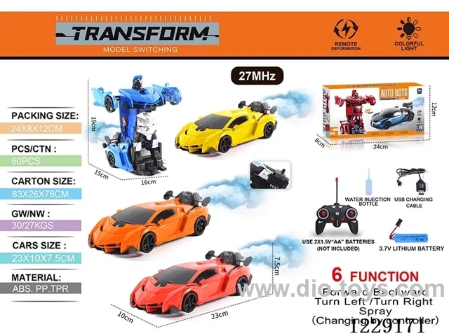 1:18 6ch rc car with light /spray  included battery）