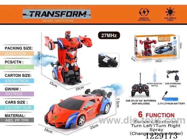 1:18 6ch rc car with light /spray  included battery）