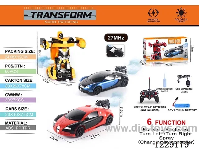1:18 6ch rc car with light /spray  included battery）
