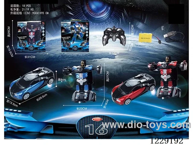 1：14 2.4G 5ch rc transformer car included battery
