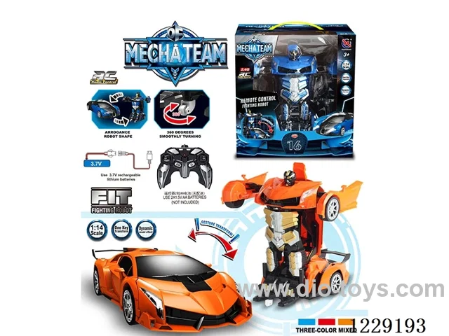 1：14 2.4G 5ch rc transformer car included battery