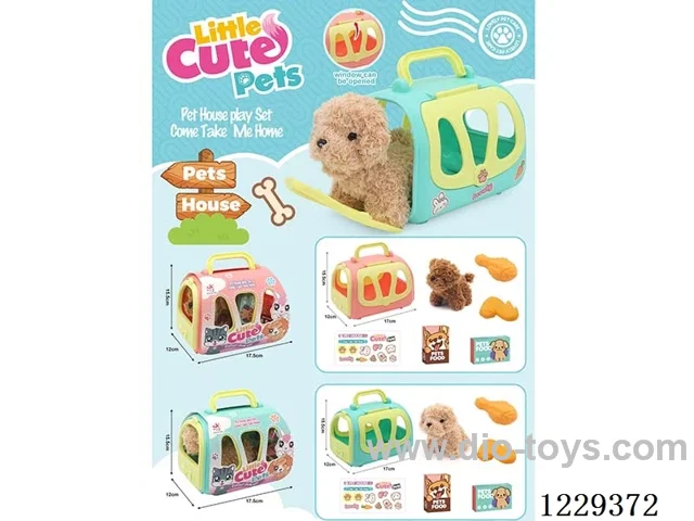 Pet Crate (Plush Teddy Dog)