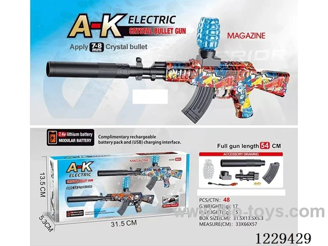 B/O AK water bullet gun 7.4V Motor Set Included Battery