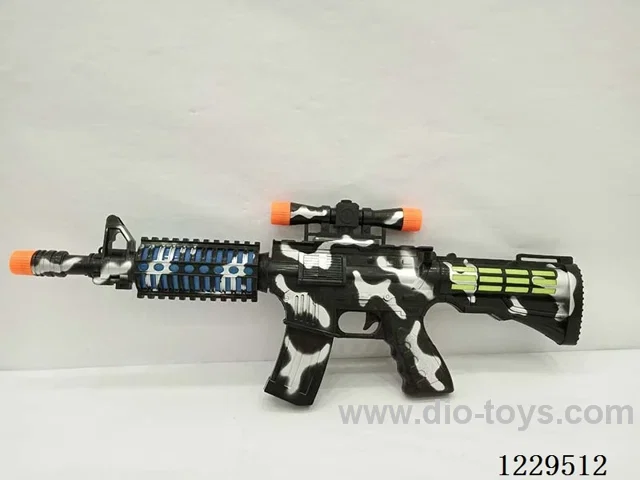 Spray Painted Lighted Musical Gun (Camouflage Black)