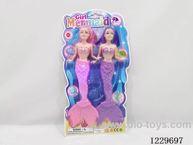11-inch mermaid doll with lights (red and purple)