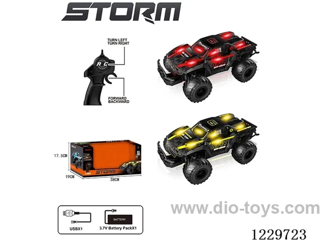 2.4G High Speed Translucent RC Car + Lights(included battery)