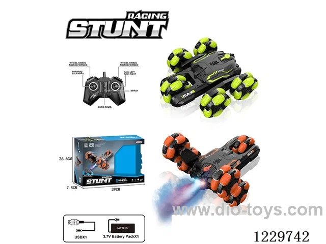 5 Wheel Stunt Car Smoke Light Included Battery