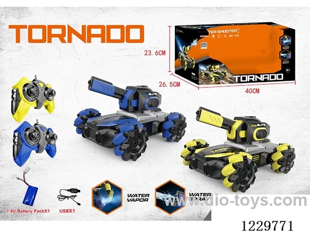 2.4G Side Walking Stunt RC Car+Water Jet+Spray Included Battery