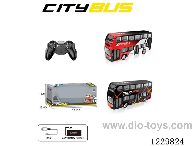 4ch RC Double-Decker Bus Vehicle + Lights (included battery)