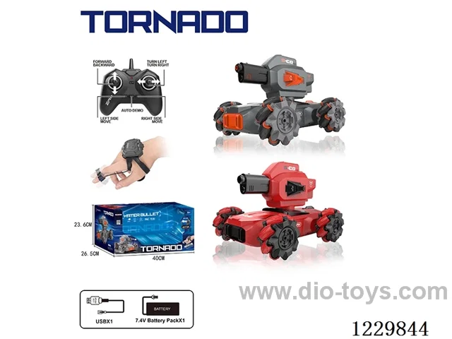 2.4G sidewalk stunt RC car + watch included battery