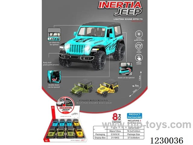 Sound and Light Inertia Jeep 8PCS