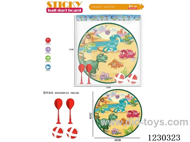 Dinosaur World 28CM Sticky Ball Dart Target