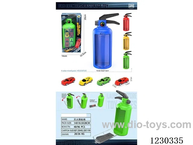 Fire extinguisher storage + 4PCS free wheel AB cars
