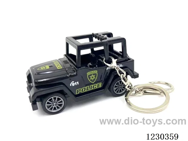 1:64 Pull Back Alloy Police Off-Road Vehicle Key Chain