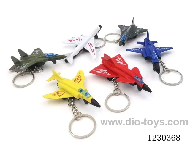 1:64 Free Wheel Alloy Small Airplane Key Chain