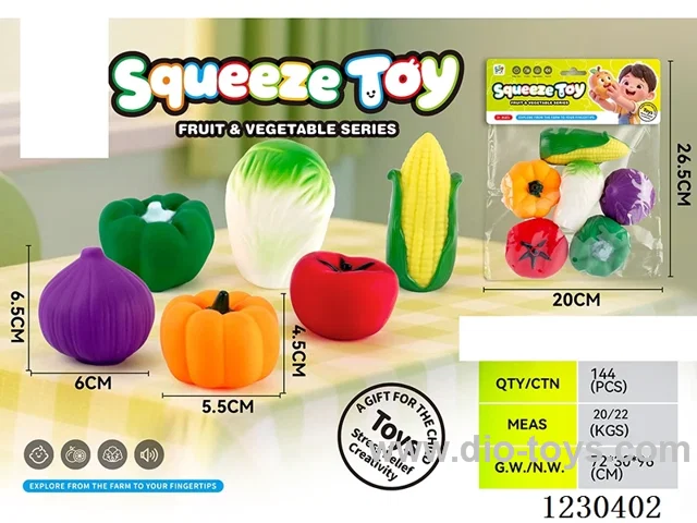 Rubber BB Whistle 6 Vegetable Varieties
