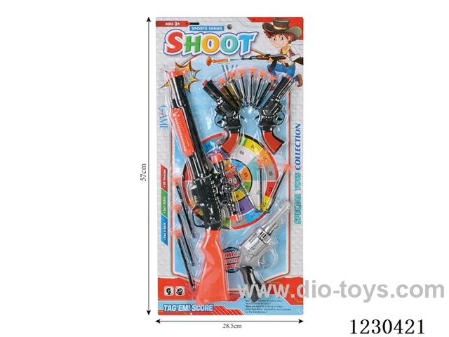 Rifle + 3 Revolvers Needle Gun Shooting Set