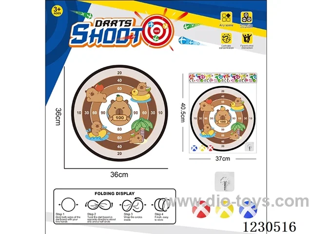 Capybara Dartboard Sticky Ball Fabric Target 36CM (Customizable Design)