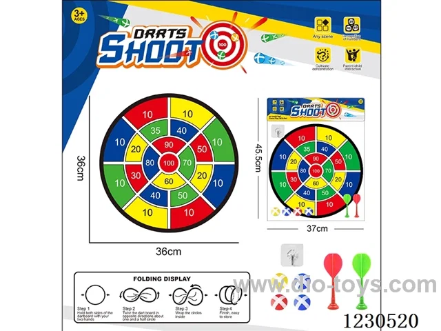Digital Dartboard Sticky Ball Cloth Target 36CM (Customizable Pattern) - Includes Darts
