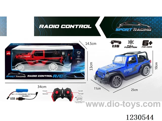 1:16 Wrangler 4ch RC Car (Battery Included Red/Blue)