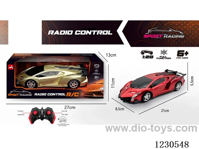 1:20 Lamborghini 4ch RC Car (battery not included) (red/yellow)