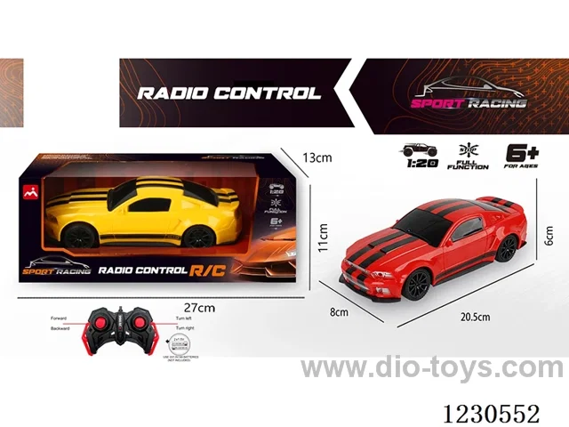 1:20 Ford Mustang 4ch RC Car (battery not included) (red/yellow)