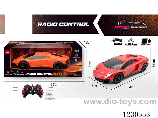 1:20 Lamborghini 4ch RC Car (battery not included) (red/orange)