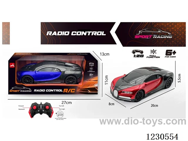 1:20 Bugatti 4ch RC Car (battery not included) (red/blue)