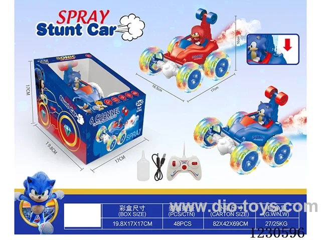 rc stunt car with spray included battery