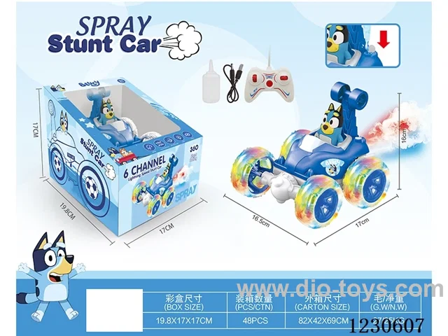 rc stunt car with spray included battery