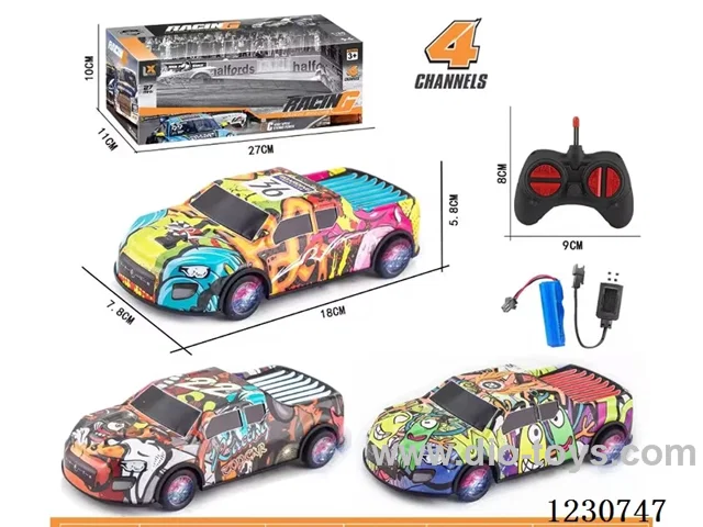 27MHZ 1:24 4ch Pickup Truck Alloy RC Car with Lights, Battery Included