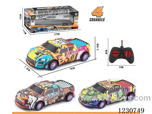 27MHZ 1:24 4ch Pickup Truck Alloy RC Car with Lights, Battery Not Included