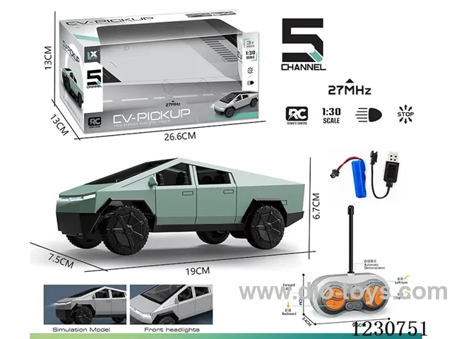 27MHZ 1:30 5ch New Energy Tesla RC Car with Battery Included