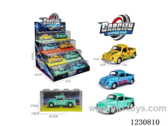 1:36 pull back alloy car 3 colors mixed 24PCS